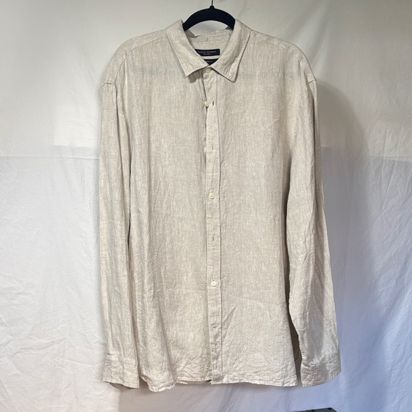 Banana Republic Light Beige Linen Shirt - Picture 1 of 4